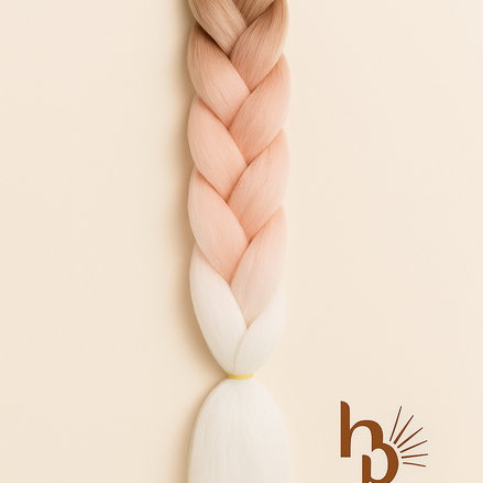 Invlecht haar ombre bruin-peach - De HaarBoetiek