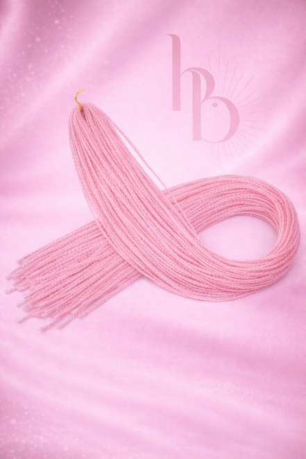 Premium braid licht roze invlecht haar - De haarboetiek