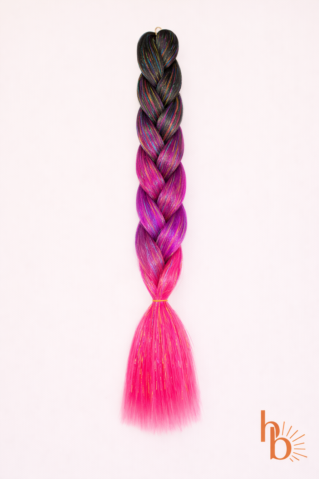 Premium shine invlecht haar zwart - hard roze | De haarboetiek
