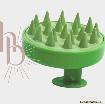 Scalp massage borstel groen - De haarboetiek alles voor gezond haar