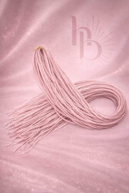 Premium braid invlecht haar oud roze - De HaarBoetiek