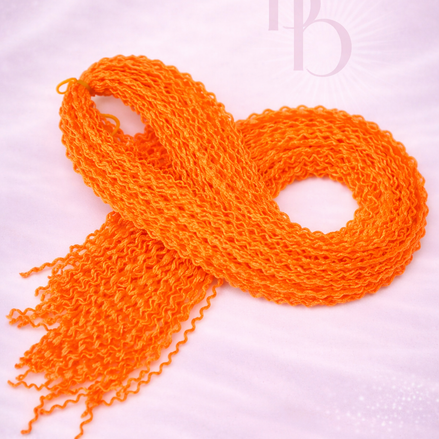 Premium invlecht haar wave oranje - De HaarBoetiek