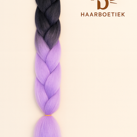 Invlecht haar lila-zwart - De HaarBoetiek