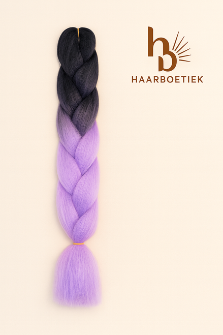 Invlecht haar lila - zwart | De haarboetiek