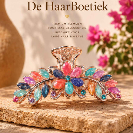Summer strass haar clip mix pastel voor braids en weave - De HaarBoetiek