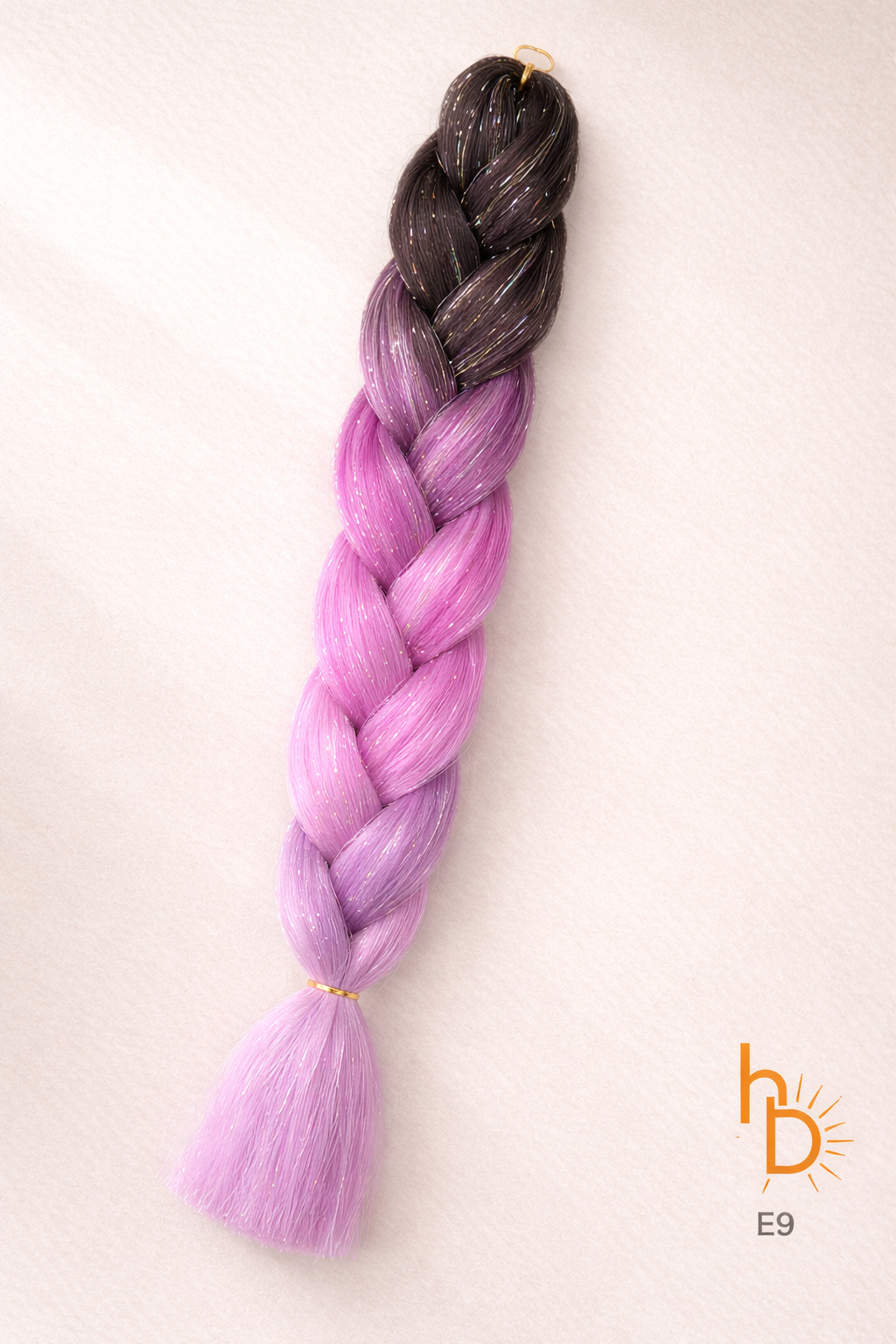Premiun invlecht haar shine zwart - lila | De haarboetiek