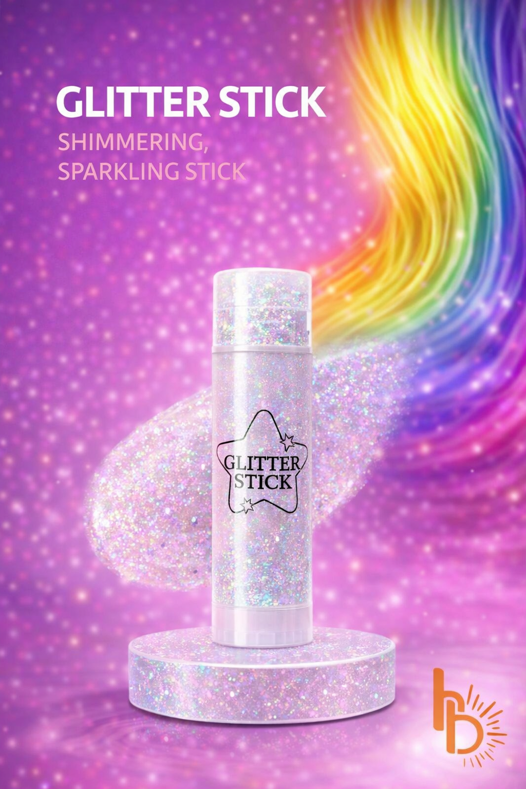 Premium glitter stick iridescent voor haar en lichaam festival makeup - De HaarBoetiek