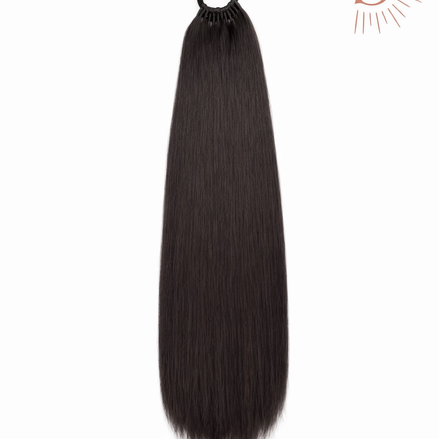 Premium ponytail zwart 60cm gevlochten paardenstaart op elastiek - De HaarBoetiek