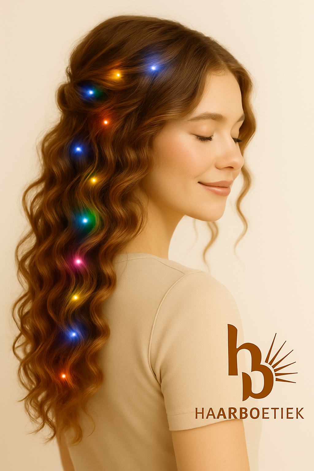 Haar lichtjes regenboog | Flexibele haar LED lichtjes