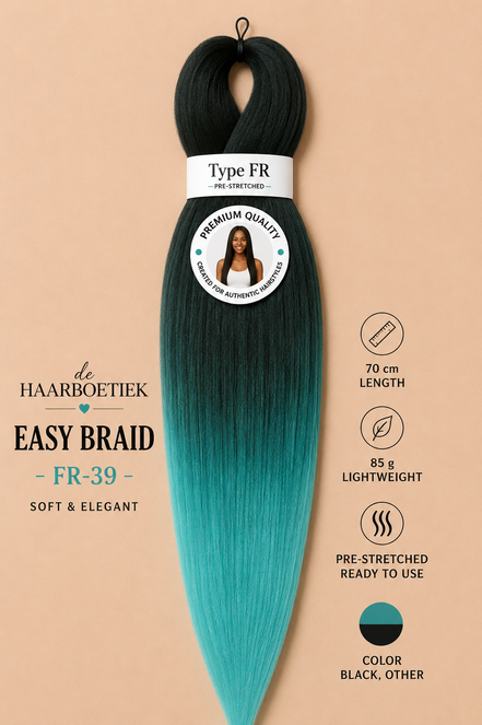 Easy braid ombre teal