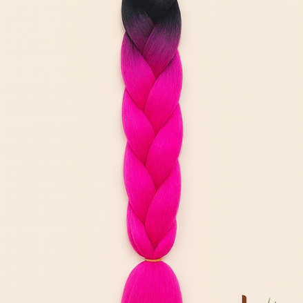 Invlecht haar donker roze-zwart - De HaarBoetiek