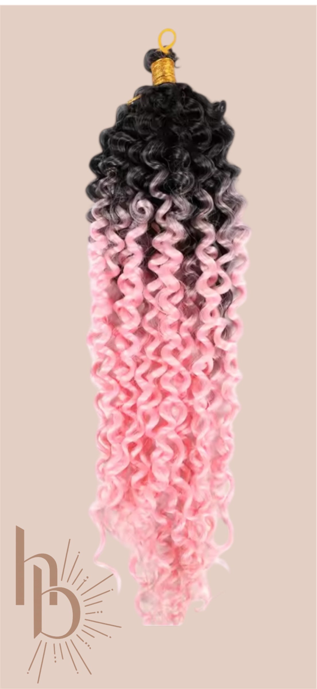 Afro curls invlecht haar ombre zwart-licht roze - De HaarBoetiek