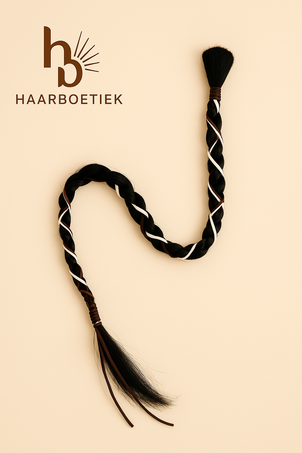 Clip in braid zwart - wit | de haarboetiek