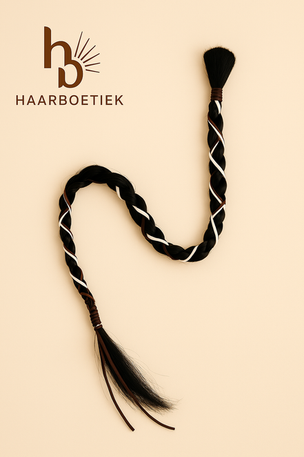 Clip in braid zwart - wit | de haarboetiek