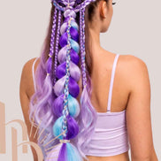 Mermaid bundel invlecht haar licht blauw paars lila – foto 4 - De HaarBoetiek