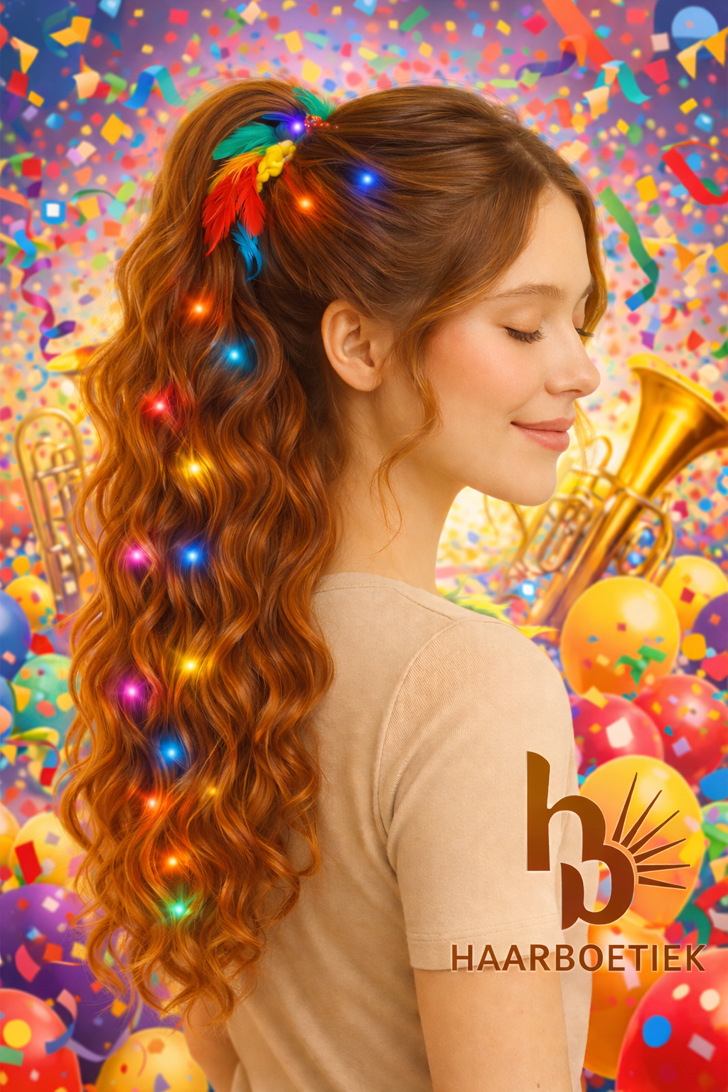 Haar lichtjes regenboog | Flexibele haar LED lichtjes