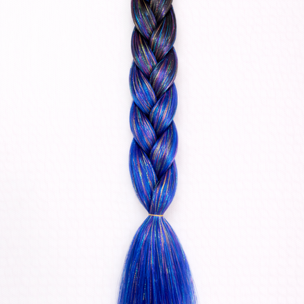 Premium shine invlecht haar zwart-blauw - De HaarBoetiek