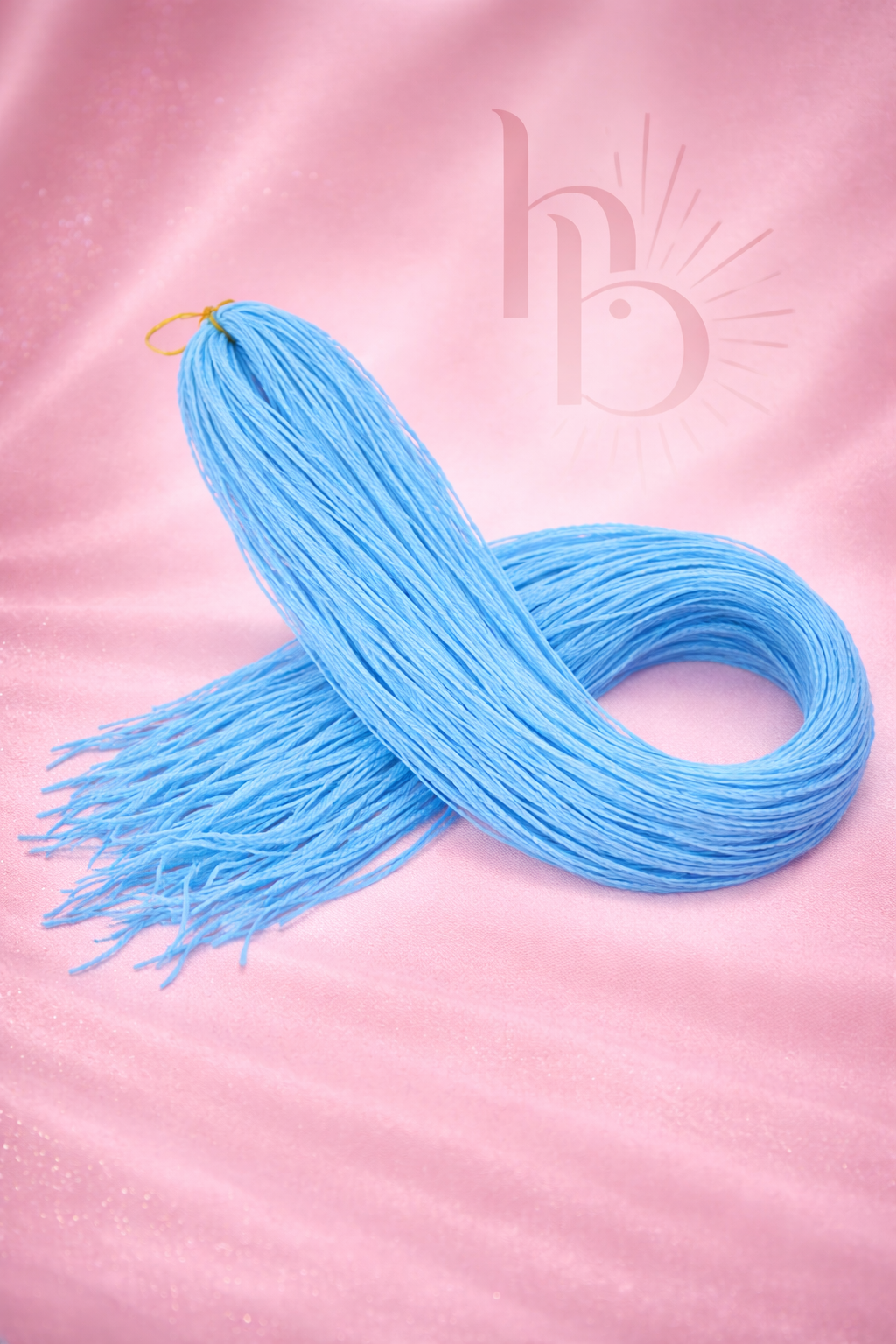 Premium braid invlecht haar licht blauw - De haarboetiek