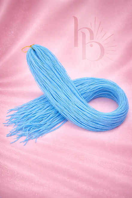 Premium braid invlecht haar licht blauw - De haarboetiek