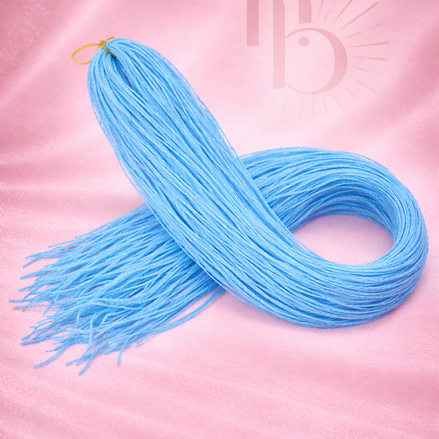 Premium braid invlecht haar licht blauw - De HaarBoetiek