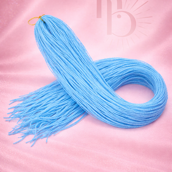 Premium braid invlecht haar licht blauw - De HaarBoetiek