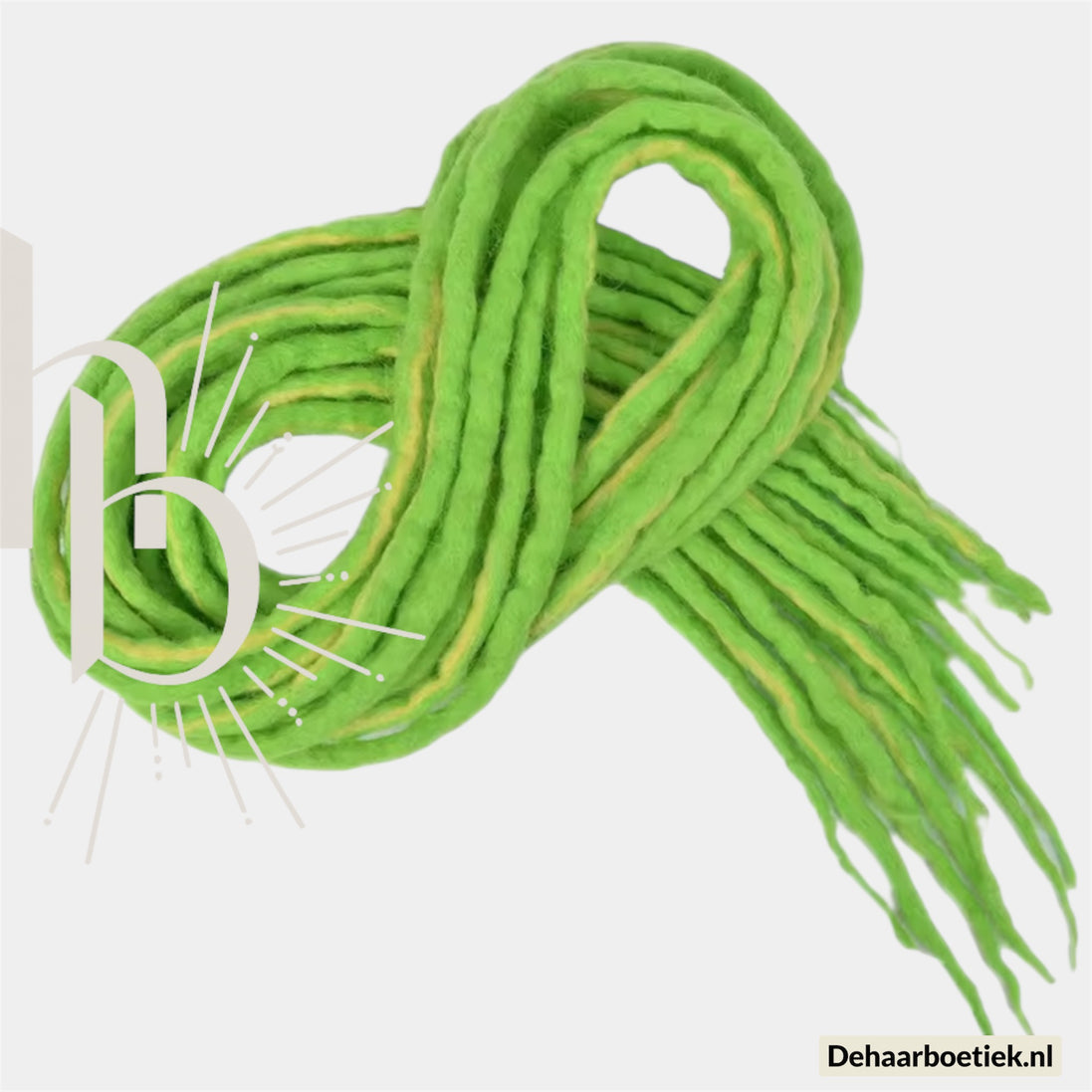 Dreadlocks fel groen 50 cm | De haarboetiek Uw dreadlock webshop