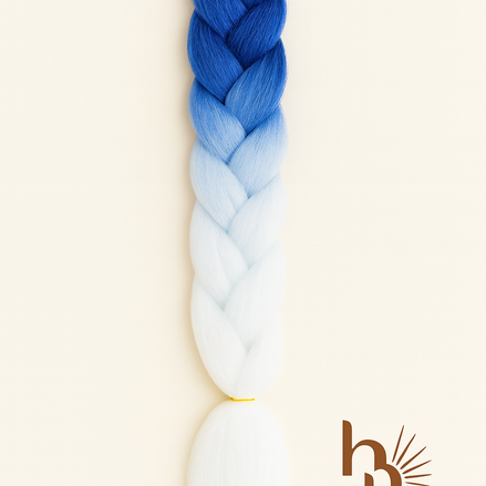 Invlecht haar blauw-wit - De HaarBoetiek