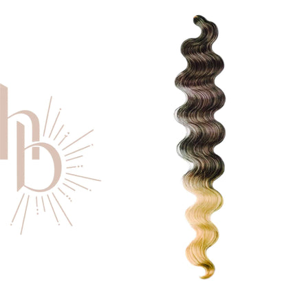 Vlechthaar ombre bruin blond natuurlijke slag - De haarboetiek