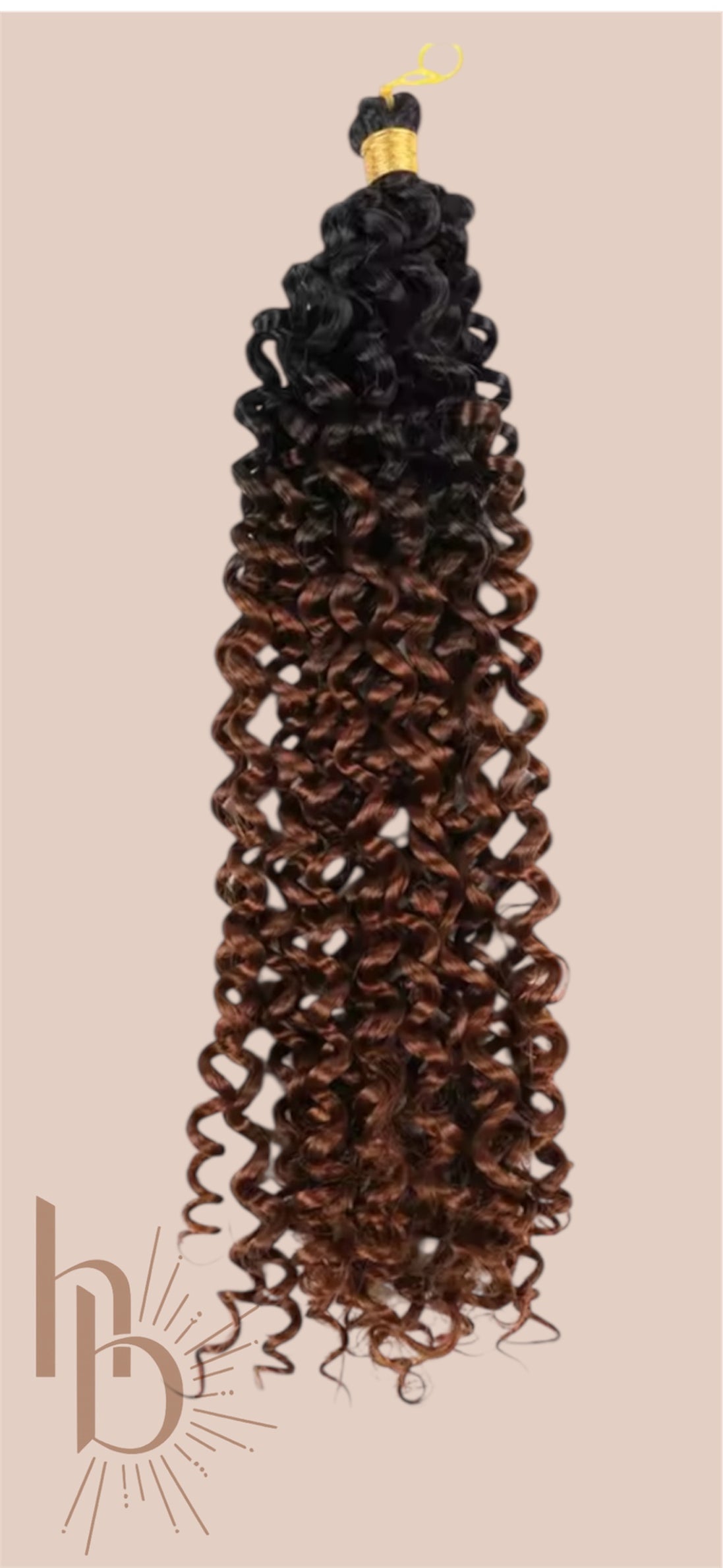 Afro curls invlecht haar ombre zwart-bruin - De HaarBoetiek