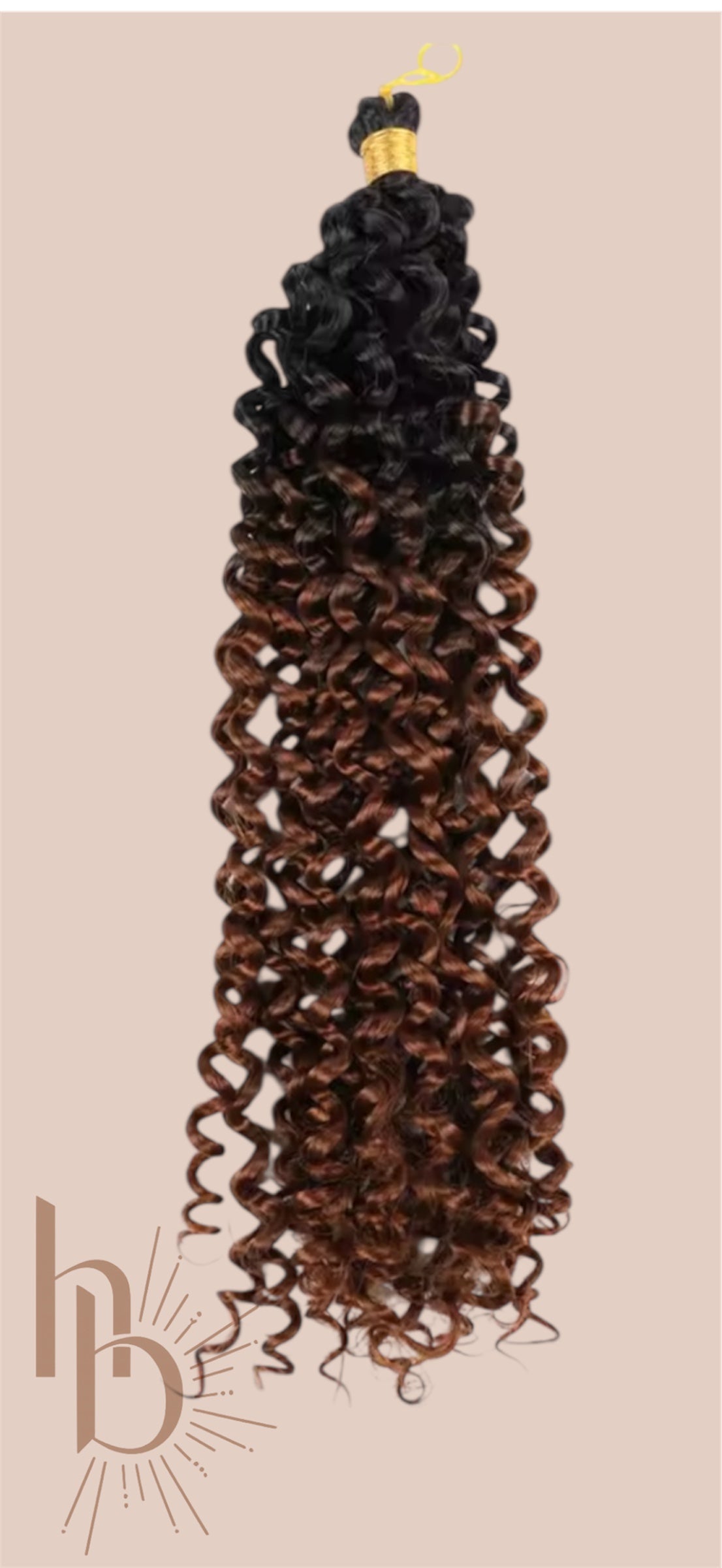 Afro curls invlecht haar ombre zwart-bruin - De HaarBoetiek