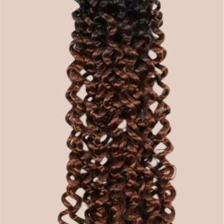 Afro curls invlecht haar ombre zwart-bruin - De HaarBoetiek