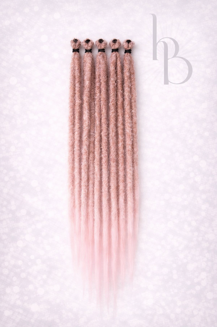 Premium Dreadlocks set ombre roze - De haarboetiek