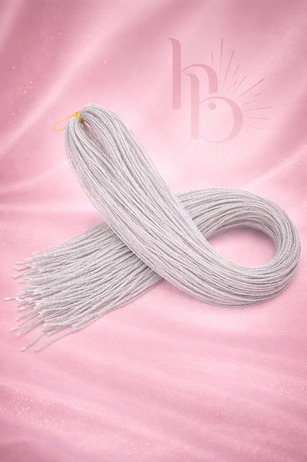 Premium braid invlecht haar licht grijs - de haarboetiek