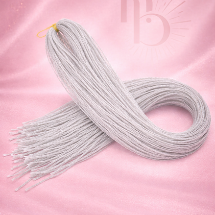 Premium braid invlecht haar licht grijs - De HaarBoetiek