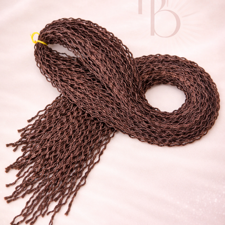 Premium invlecht haar wave bruin-rood - De HaarBoetiek