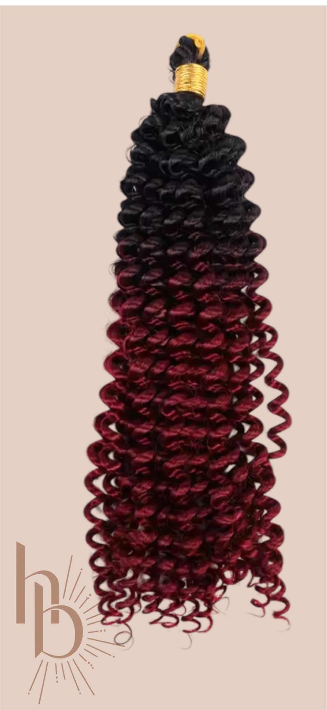 Afro curls invlecht haar ombre zwart-rood - De HaarBoetiek