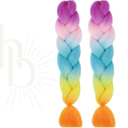 Rainbow pride bundel invlecht haar set van 2 – foto 2 - De HaarBoetiek