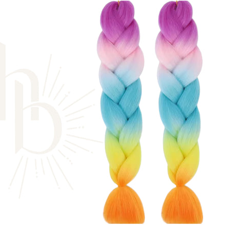 Rainbow Pride Bundel Deal Invlecht Haar 60cm – Set van 2