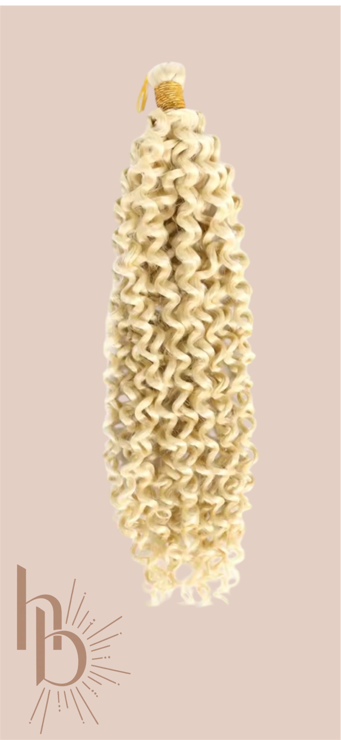Afro curls invlecht haar blond - De HaarBoetiek