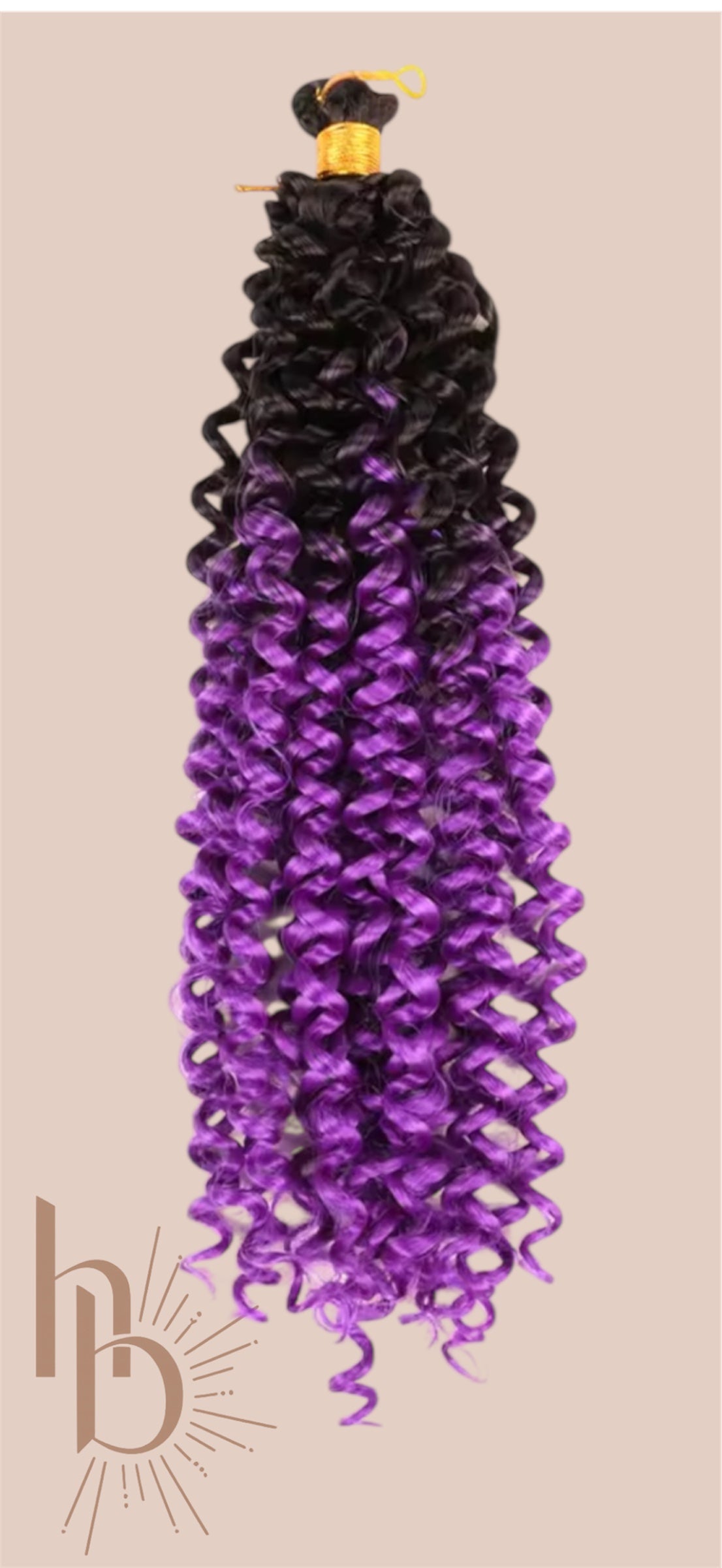 Afro curls invlecht haar ombre zwart-paars - De HaarBoetiek
