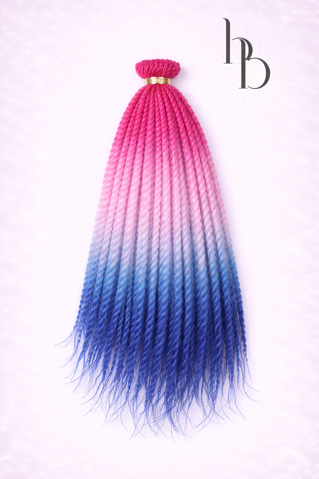 Premium dreadlocks set roze - blauw - De haarboetiek
