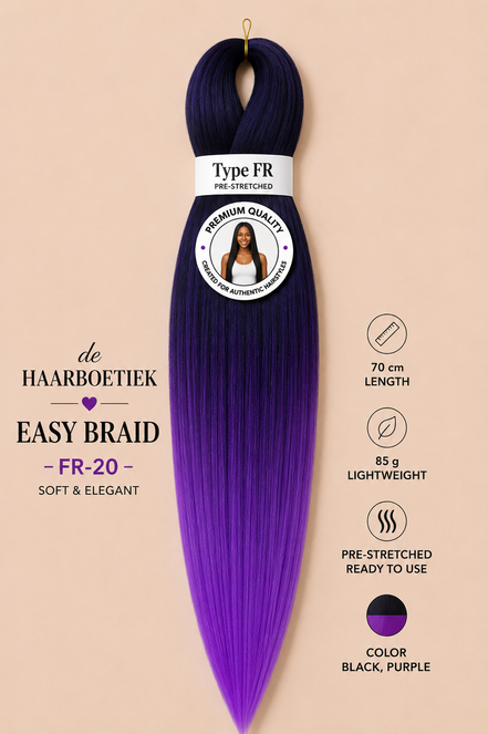 Easy braid ombre fel paars
