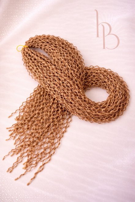 Premium Invlecht wave haar krullend goud bruin | De haarboetiek