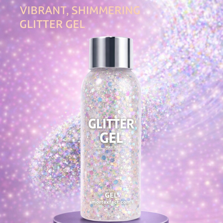 Premium glitter gel iridescent voor haar en lichaam regenboogglitter effect - De HaarBoetiek