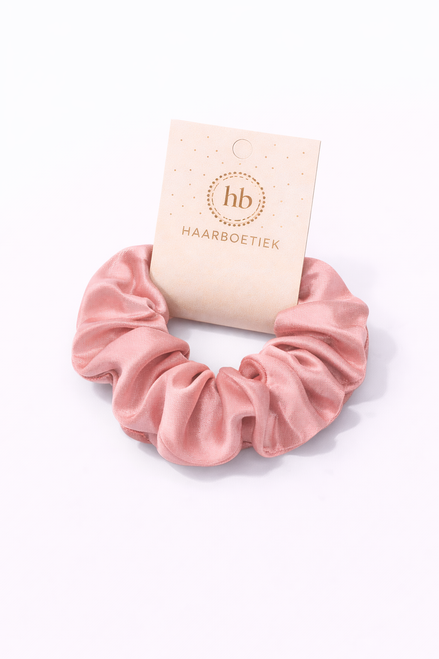 Srunchie shine roze - satijn - XL