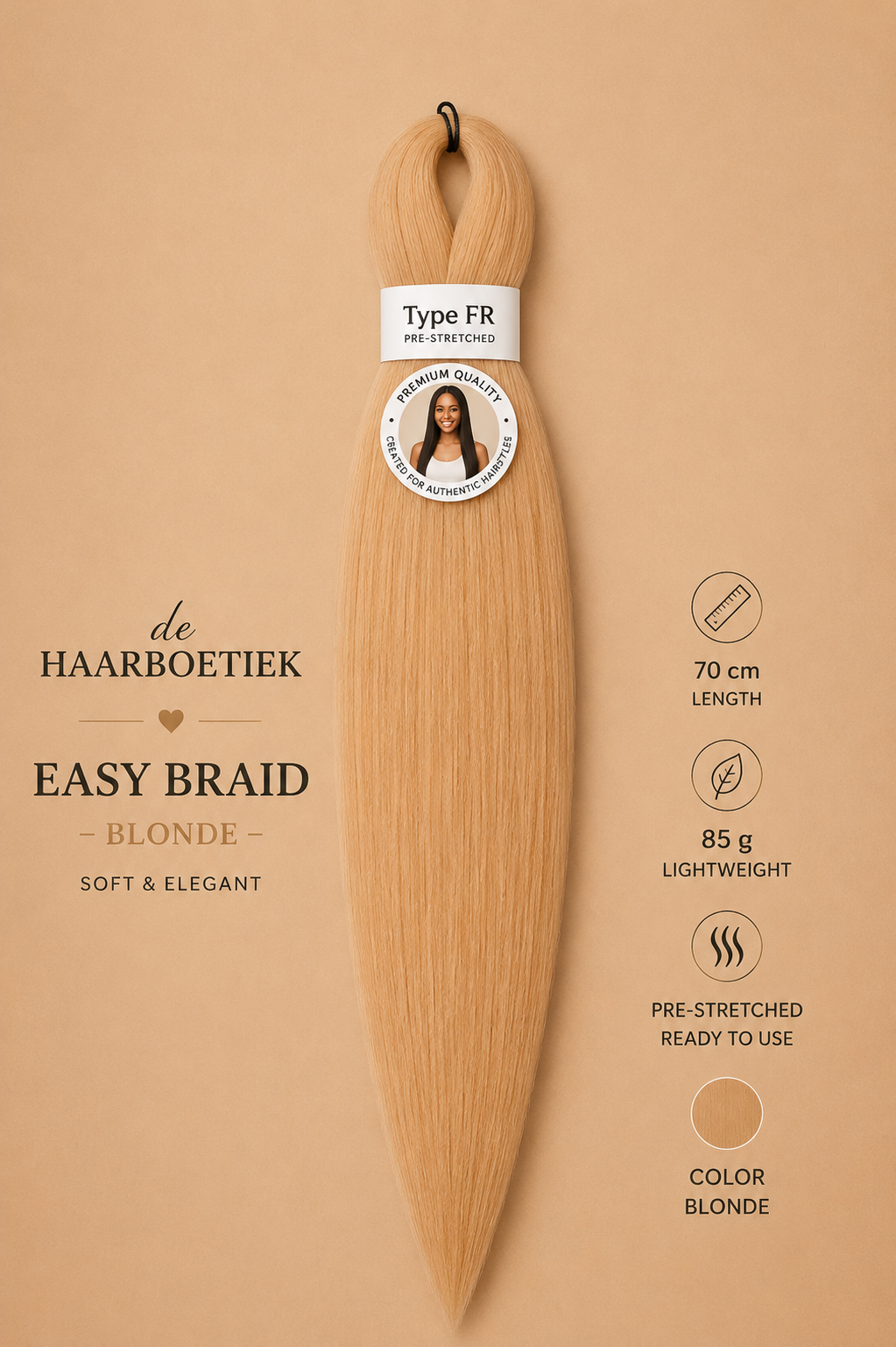 Easy braid donker blond