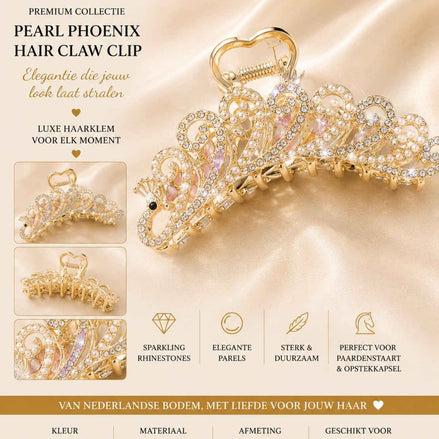 Pearl haarklem goud diamant elegante accessoire voor haar en weave - De HaarBoetiek