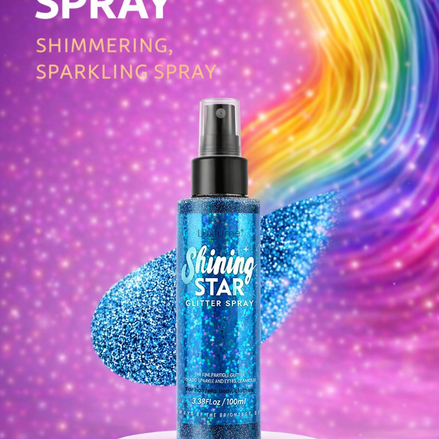 Glitter haarspray blauw voor tijdelijke haarkleur en feestlooks - De HaarBoetiek