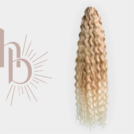vlechthaar krullend ombre blond | de haarboetiek Zeeland