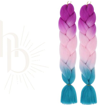Mermaid Roze Bundel Deal Invlecht Haar 60cm – Set van 2